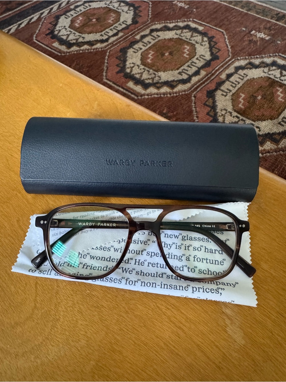 Warby Parker Brimmer Blue Light Eyeglasses, walnut